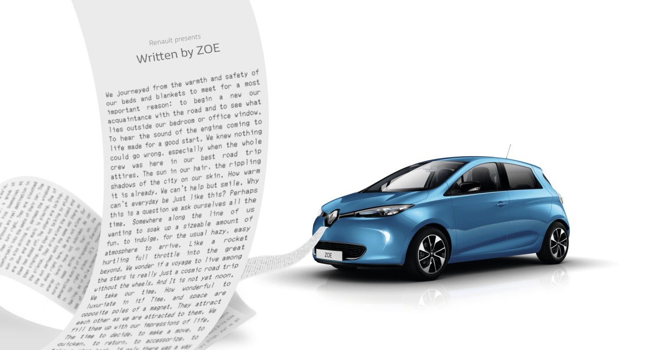 Renault ZOE: The AI Hipster Crafting Stories On the Road