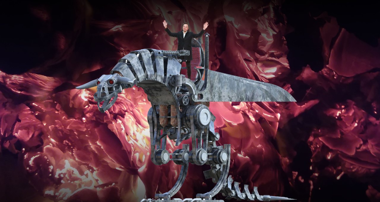 Elon Musk and the Cyborg Dragon: A Leap into Futuristic Fantasies